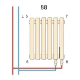 Трубчатый радиатор Betatherm горизонтальный Praktikum PV 2050 500x805 (Черный Ral9005M подк. 88) Фото - 1